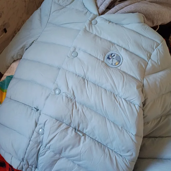 GB Light Blue Hooded Puffer Jacket - Picture 5 of 5